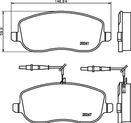 set placute frana,frana disc