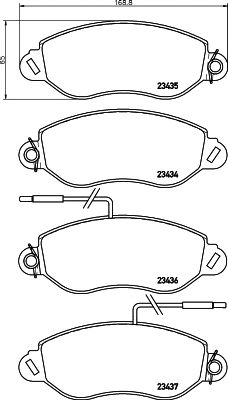 set placute frana,frana disc