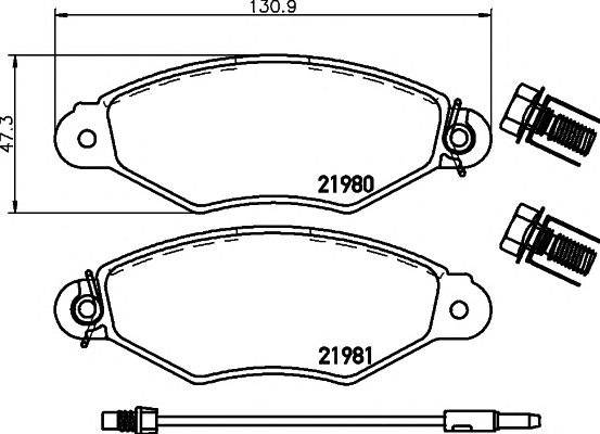 set placute frana,frana disc