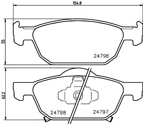 set placute frana,frana disc