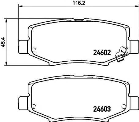 set placute frana,frana disc