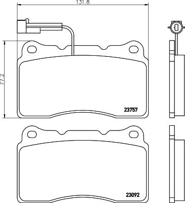 set placute frana,frana disc