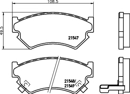 set placute frana,frana disc