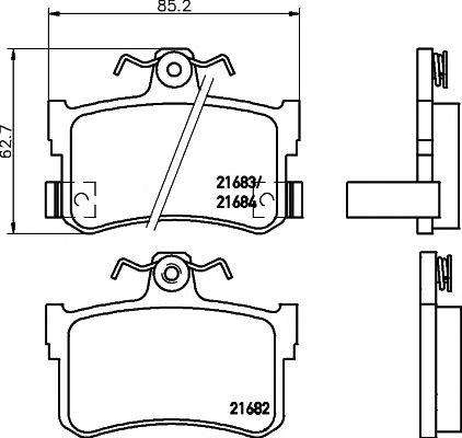 set placute frana,frana disc