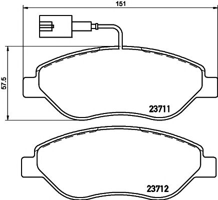 set placute frana,frana disc