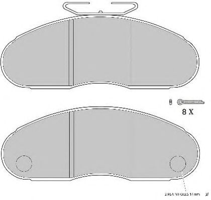 set placute frana,frana disc