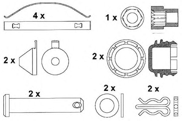 set placute frana,frana disc