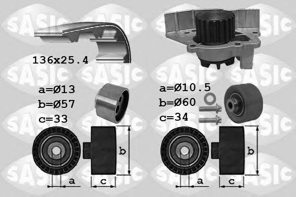 Set pompa apa + curea dintata