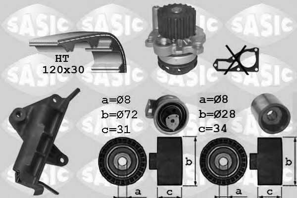 Set pompa apa + curea dintata