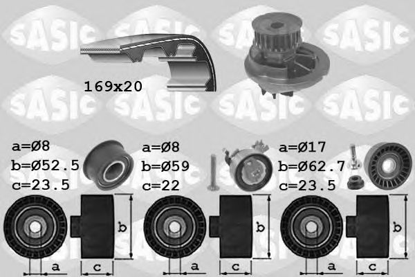 Set pompa apa + curea dintata