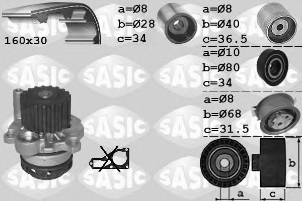 Set pompa apa + curea dintata