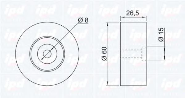 rola intinzator,curea transmisie; Rola ghidare/conducere, curea transmisie