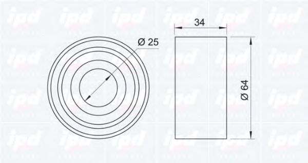 rola intinzator,curea distributie; Rola ghidare/conducere, curea distributie