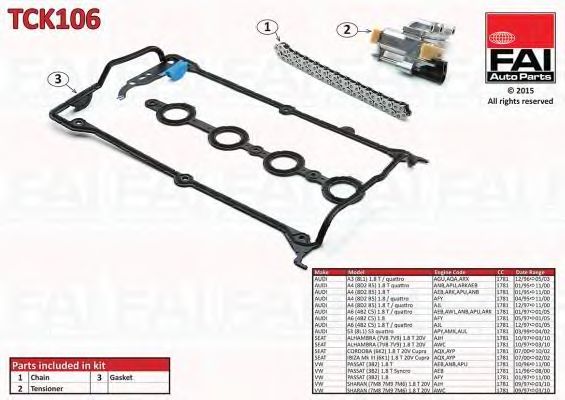 chit lant de distributie VW A3 / A4 / A6 / CORDOBA / IBIZA / PASSAT 1.8