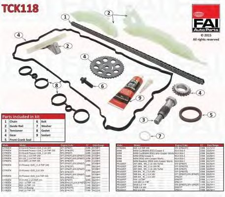 chit lant de distributie CITROEN C4/C5/DS3 1.6 THP , MINI R56, 207/308 1.6 16V, 3008/5008/RCZ 1.6 16V