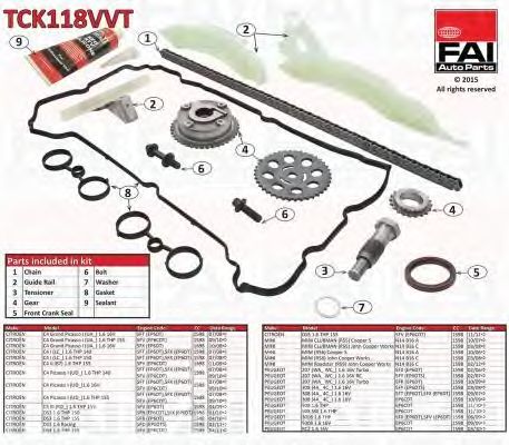 chit lant de distributie CITROEN C4/C5/DS3 1.6 THP , MINI R56, 207/308 1.6 16V, 3008/5008/RCZ 1.6 16V