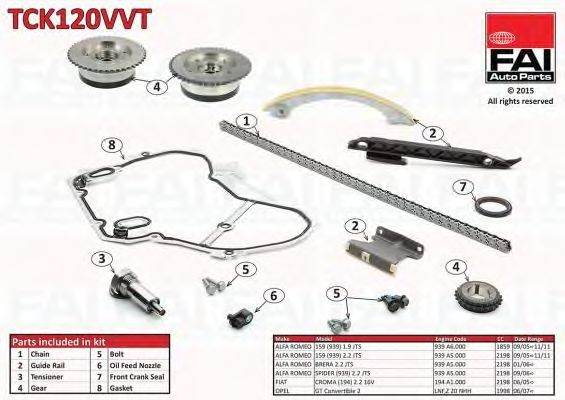 chit lant de distributie ALFA/FIAT 159 2,2 JTS (05- )