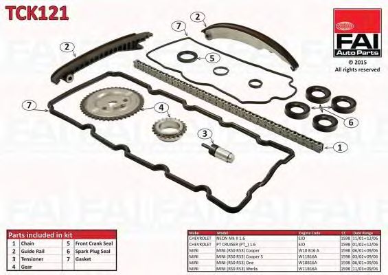 chit lant de distributie MINI COOPER S (02-06) / ONE / WORKS / CHRYSLER NEON, PT CRUISER