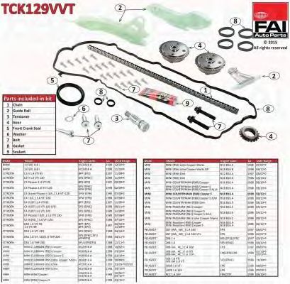 chit lant de distributie CITROEN C3/C4/C5/ 1.6 VTI, MINI (R56), PEUGEOT 207/308/3008/5008/RCZ 1.6 16V