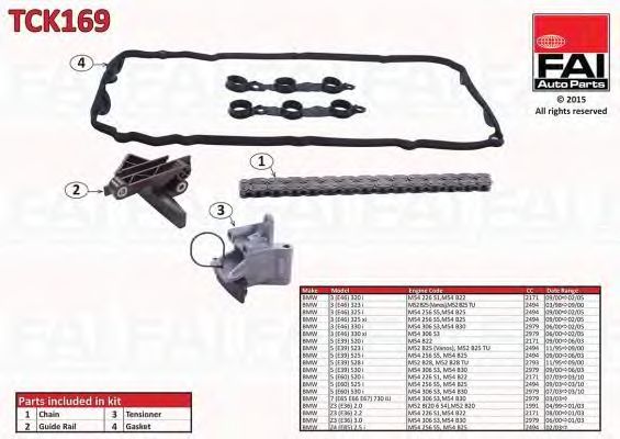 chit lant de distributie BMW 3 (E46) 320 I 09/00-02/05 (M54 226 S1)