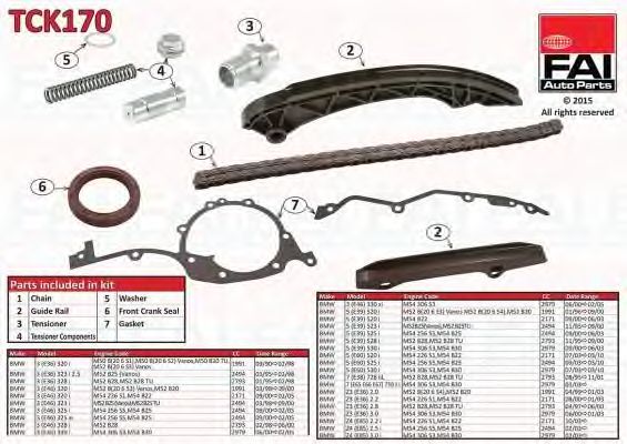 chit lant de distributie BMW 3 (E46) 320 I 03/98-09/00 (M52 B20)