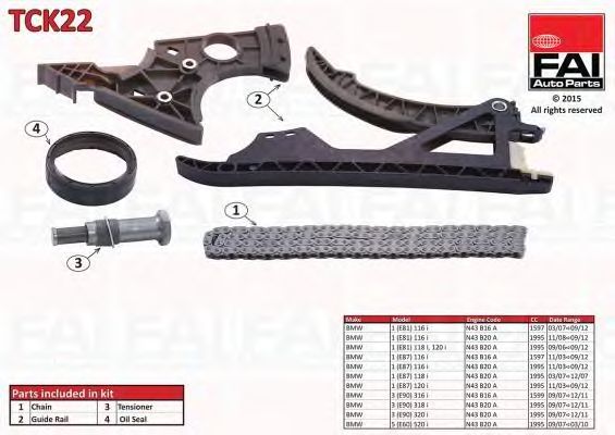 chit lant de distributie BMW 1 (E81, E87) 116I/118I/120I, 3 (E90) 316I/318 I/320I