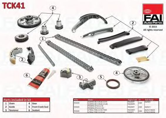 chit lant de distributie NISSAN ALMERA II (N16) 2.2 DCI/DI , PRIMERA (P12) 2.2 DCI/DI, X-TRAIL (T30) 2.2 DCI/DI SILNIKI : YD22DDT/YD22DDTI/YD22ETI