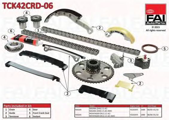 chit lant de distributie NISSAN NAVARA (D40) 2.5 DCI (08/2006 - 01/2010) (YD25DDTI)