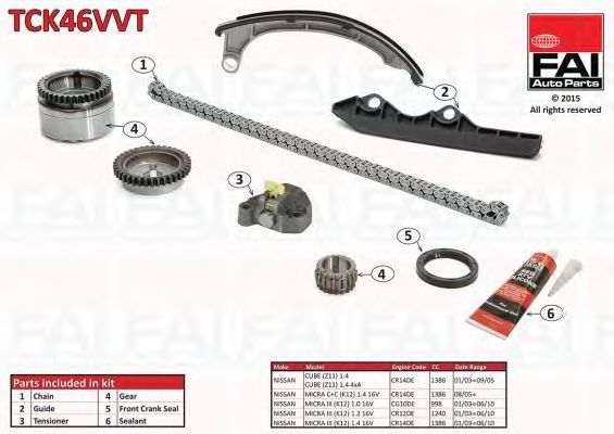 chit lant de distributie NISSAN CUBE (Z11) 1.4, MICRA C+C (K12) 1.4 16V, MICRA III (K12) 1.0/1.2/1.4 16V