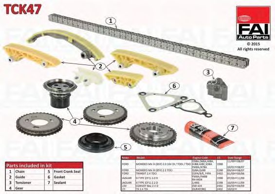 chit lant de distributie FORD MONDEO MK III (B5Y) 2.0 DI/TDDI/TDCI , 2.2 TDCI ,TRANSIT 2.0/2.2/2.4 TDCI