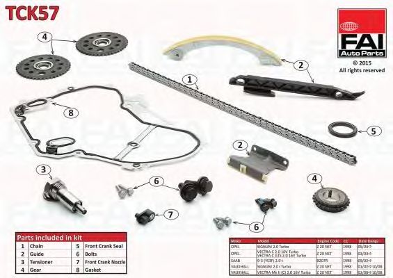 chit lant de distributie OPEL SIGNUM 2.0I TURBO, VECTRA C MKII 2.0 16V TURBO SILNIK Z20NET