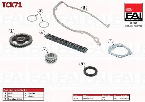 chit lant de distributie SKODA FABIA (6Y2) 1.0 12/99-08/02 (AQV / ARV)