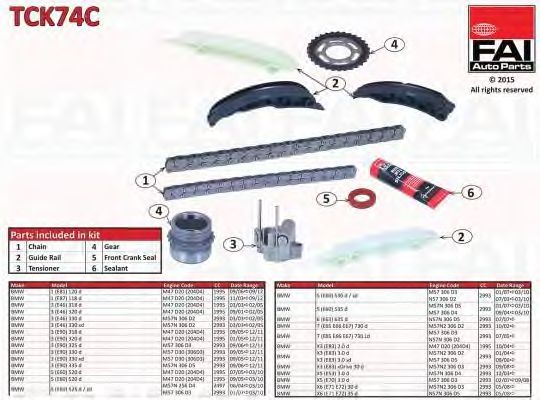 chit lant de distributie BMW 3 (E90) 330D 09/05- (M 57 D 30 TU2)