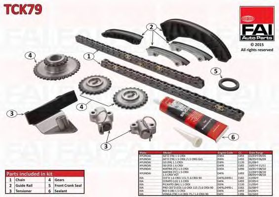 chit lant de distributie HYUNDAI SOHC/DOHC GETZ 03-,I10 08-/I30 07-,MATRIX 01-,CEE'D 06-,CERATO 05-,PICANTO 05-,VENGA 10-,