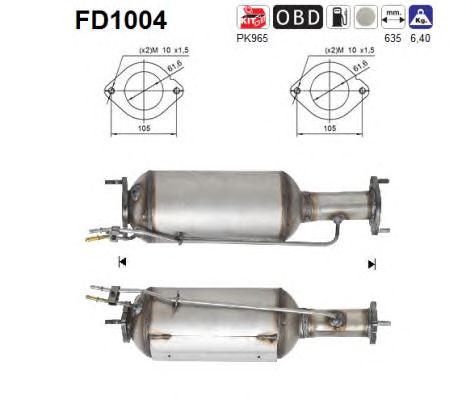 Filtru funingine/particule, sist.de esapament