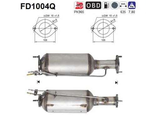 Filtru funingine/particule, sist.de esapament