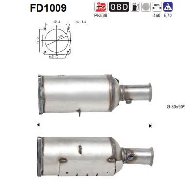 Filtru funingine/particule, sist.de esapament