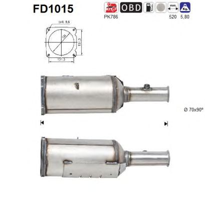 Filtru funingine/particule, sist.de esapament