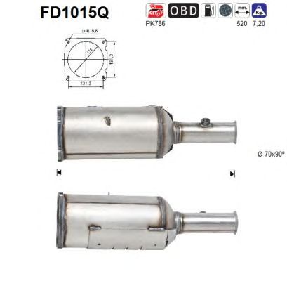 Filtru funingine/particule, sist.de esapament