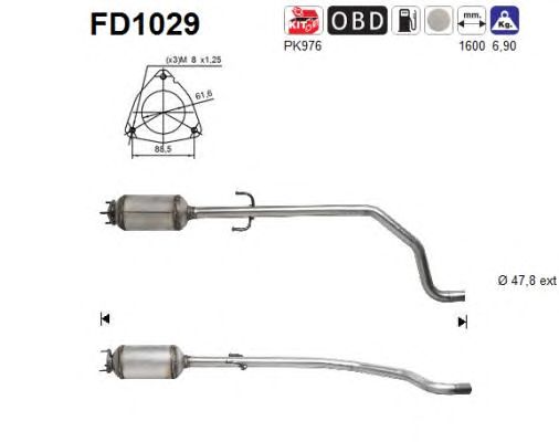 Filtru funingine/particule, sist.de esapament