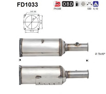 Filtru funingine/particule, sist.de esapament