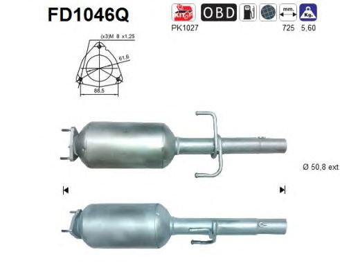 Filtru funingine/particule, sist.de esapament