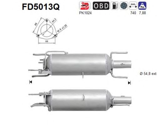 Filtru funingine/particule, sist.de esapament