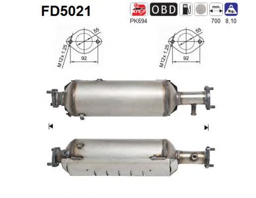 Filtru funingine/particule, sist.de esapament