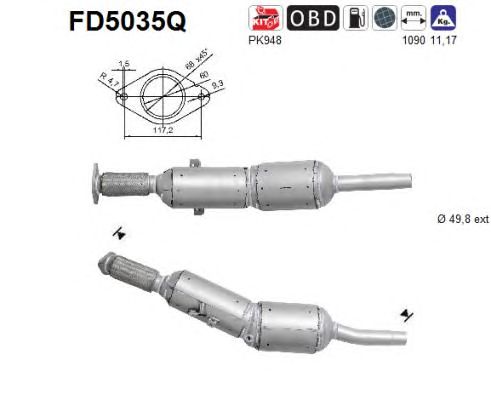 Filtru funingine/particule, sist.de esapament