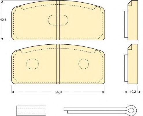 set placute frana,frana disc