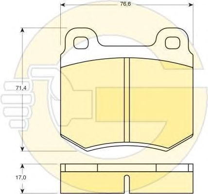 set placute frana,frana disc