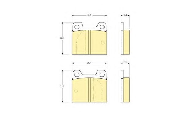 set placute frana,frana disc