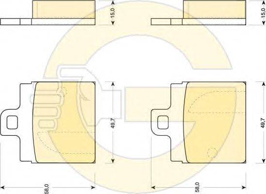 set placute frana,frana disc