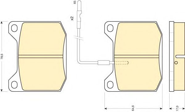 set placute frana,frana disc